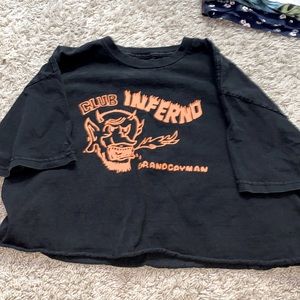 Black cropped top w writing